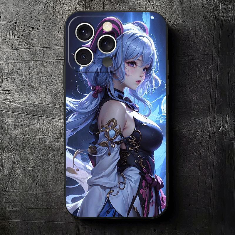 Мягкий чехол для телефона Genshin Impact Гань Юй для iPhone 16 16E 17 Air 15 Pro Max 14 Plus 13 Mini 11 12 7 Черная задняя крышка