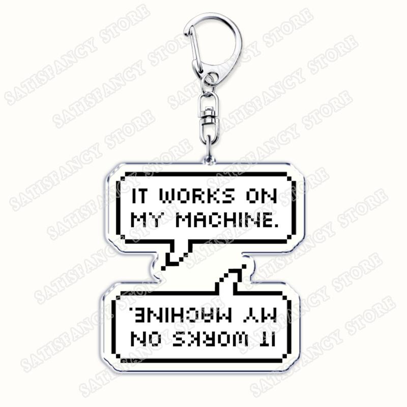 Funny Code Like A Girl Programmer Keychain for Accessories Programming Developer Computer Keyring Jewelry Fans Friends Gifts