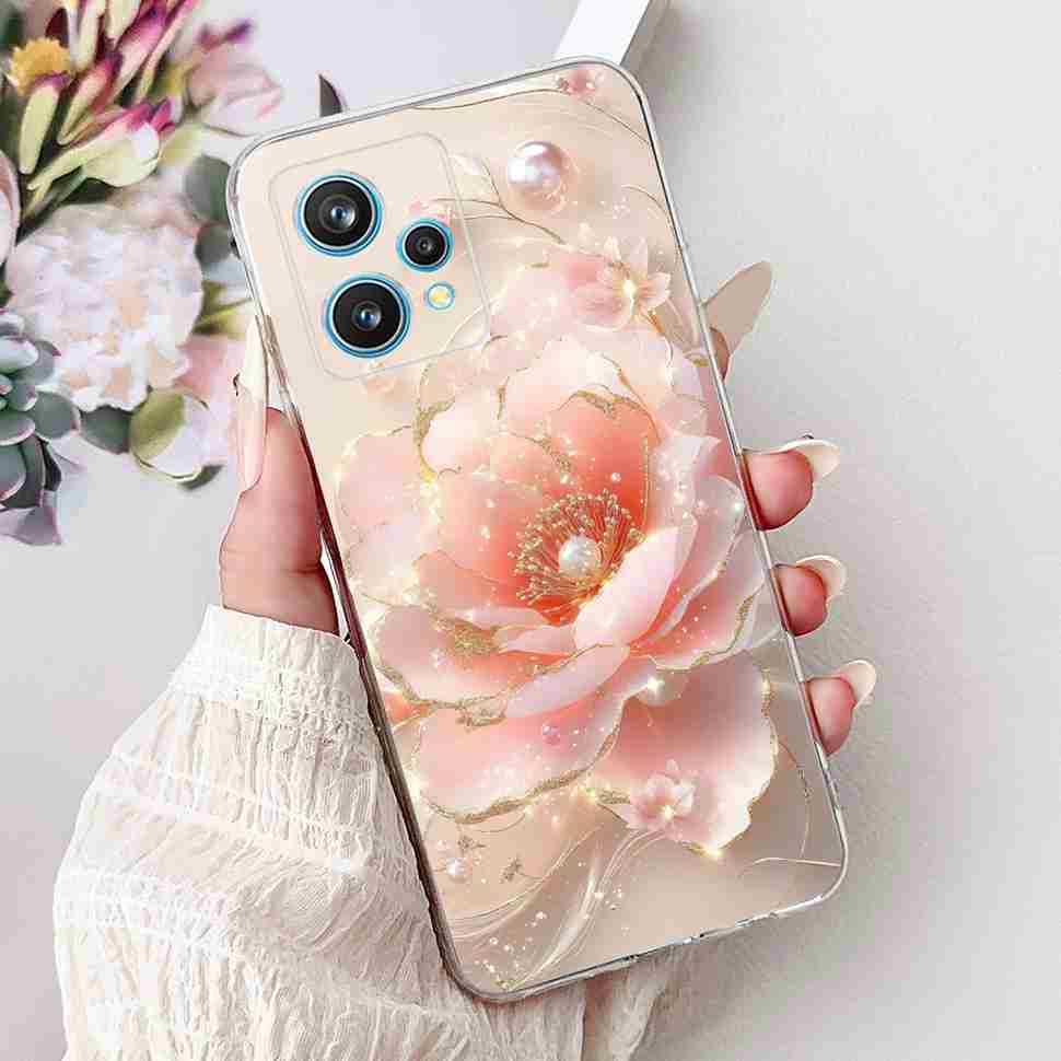 For Oppo Realme 9 Pro+ RMX3392 Case Fashion Painting Soft Silicone Cover For Realme 9Pro Plus RMX3393 6.43" Flower Phone Shell