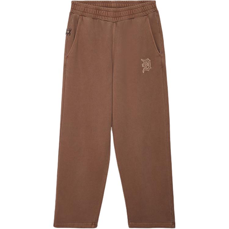 New Era FW24 MLB Return To Skate 1900 Series Detroit Tigers Loose Wash Logo Embroidered Elastic Waist Knitted Sweatpants Unisex pants Brown 14385162