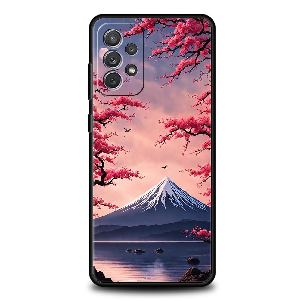 Япония Гора Фудзи Цветение сакуры Чехол для Samsung A15 A13 A51 A71 A41 A31 A21S A03S A05 A35 A55 A23 A25 A33 A53 A73 5G Обложка