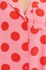 Women's Fashion Fuchsia Polka Dot Viscose Woven Pajama Set