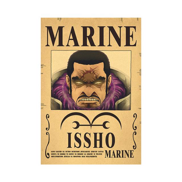 Новое аниме One Piece Луффи 3 миллиарда разыскиваемых плакатов Четыре императора Детские фигурки Старинные настенные украшения Плакат Игрушки