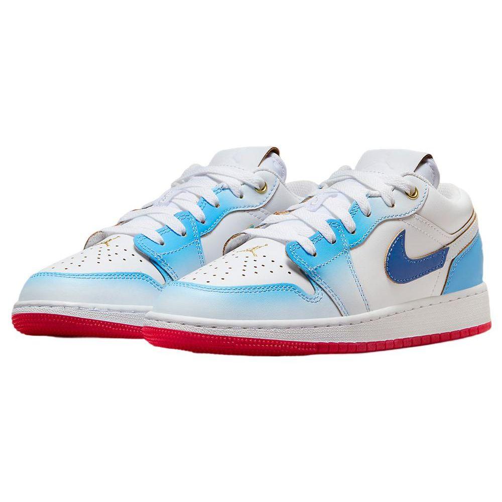 Детские кроссовки Air Jordan 1 Low SE GS Blue Gradient White Game-Royal University-Blue FN8895-141