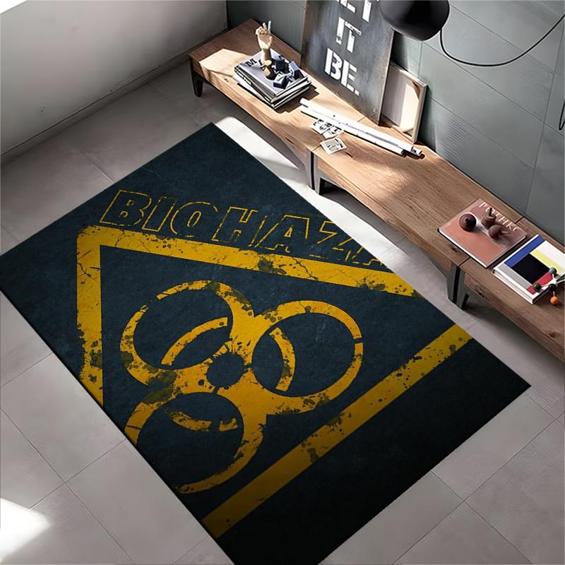Коврик с предупреждением о биологической опасности. Подходит для использования в качестве противоскользящего игрового коврика для диванов в гостиной и спальне
