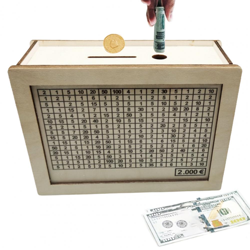 500/3000/10000 евро деревянная копилка со счетчиком копилка для монет контейнер для денег для детей и взрослых винтажная копилка