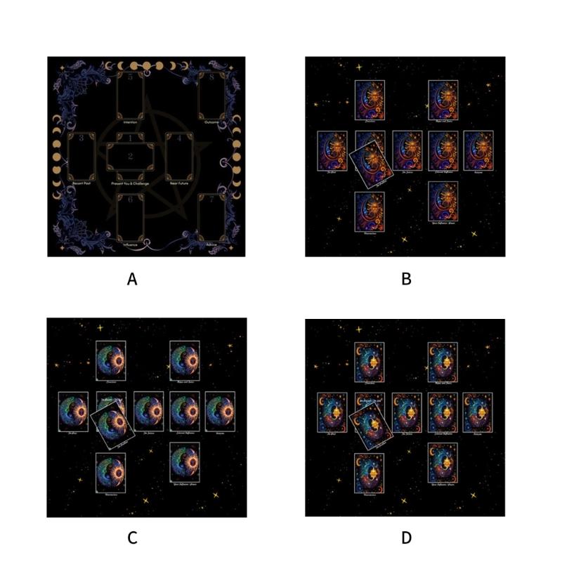 Reading Card Astrologys Tablecloth Tarots Divinations Tablecloth Altars Cloth Divinations Board Game Accessories