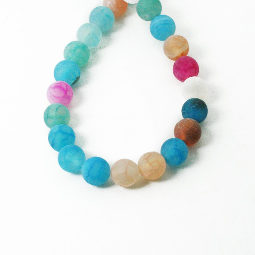 Натуральный камень Морозный краб Красочные сердолик круглые свободные бусины 6, 8, 10, 12, 14 мм для изготовления ювелирных изделий