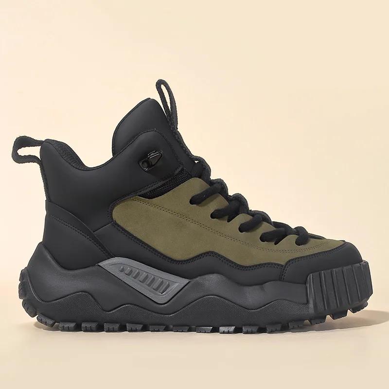 Весна Осень Новые мужские туфли Толстая подошва Увеличивающие рост Повседневная спортивная обувь для активного отдыха Альпинизм Путешествия Обувь