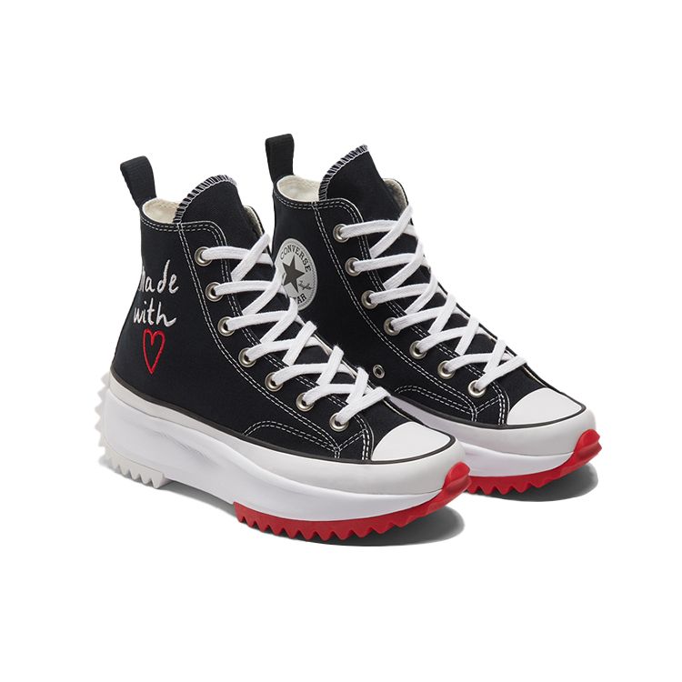 Converse Run Star Hike Valentines Day Unisex Sneakers Black White University-Red 171120C