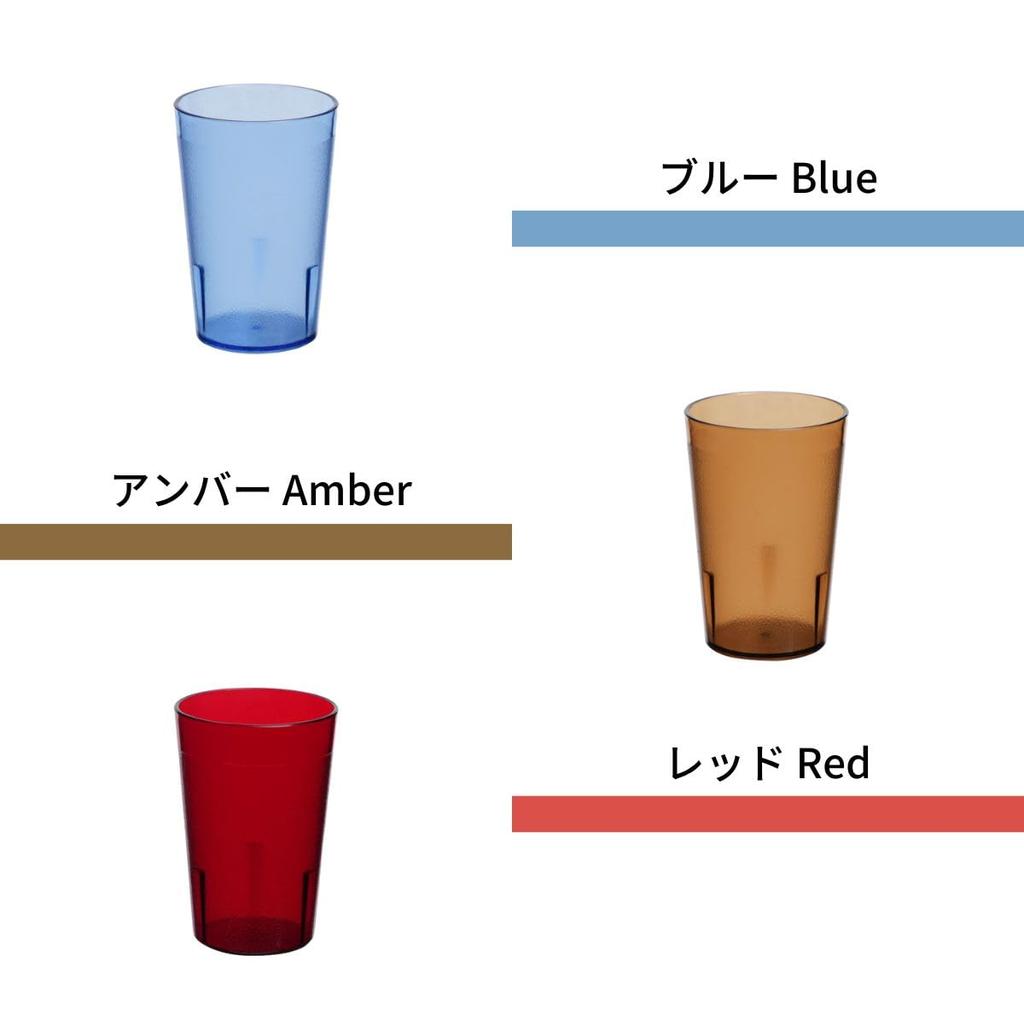 Thunder Group Стакан 470 мл 16 унций, набор из 12 стаканов для коммерческого использования, можно мыть в посудомоечной машине, пластиковый, стеклянный, легкий, ударопрочный, с антипригарным покрытием PLTHTB016B-12S