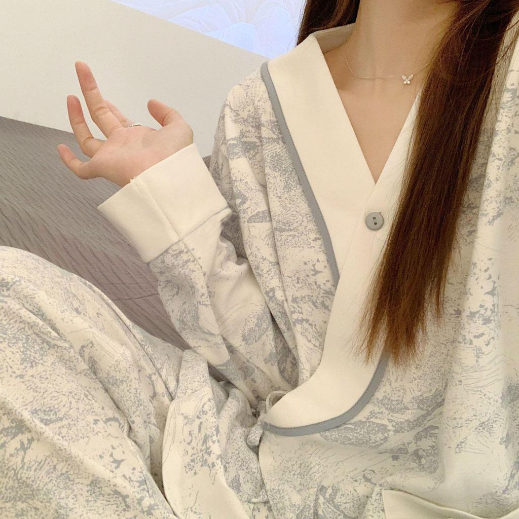 Комплект хлопковой пижамы для беременных на все сезоны: Удобная домашняя одежда для беременных и кормящих женщин