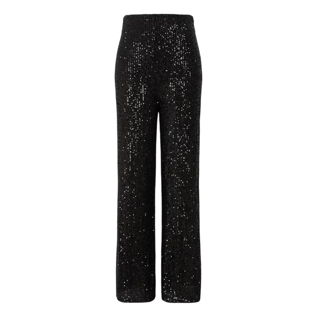 Little Mistress Womens/Ladies Synthetic Leather Sequin Party Trousers