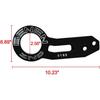 Heart Horse Rear Tow Towing Hook For Universal Car, JDM Bumper Quick Release Auto Trailer Ring Aluminum Alloy, Improved Wiredrawing Anodizing (Black)