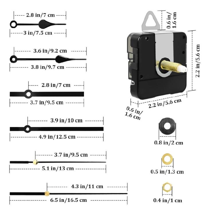 Бесшумный часовой механизм для настенных часов с длинной и короткой стрелками для изготовления часов, механизм для поделок, запчасти для ремонта
