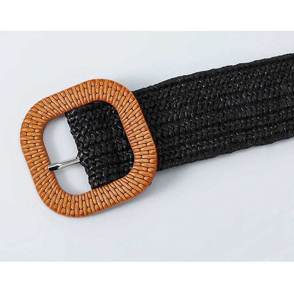 Fashion Bohemian Summer Waistband Straw Woven Belt Braided Belts Waist Belt