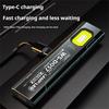 Mini LED Keychain Flashlight Rechargeable EDC Torch with Pen Clip COB Pocket Lantern Work Light with Magnet for Outdoor Camping