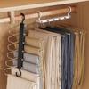 6 Layers Space Saving Trouser Hanger Stainless Steel Multifunctional Trouser Rack Shelves