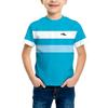 New Striped Short-sleeve T-shirt for Boys and Girls, Summer Colour-block Casual Top, Versatile Basic Shirt for Older Children