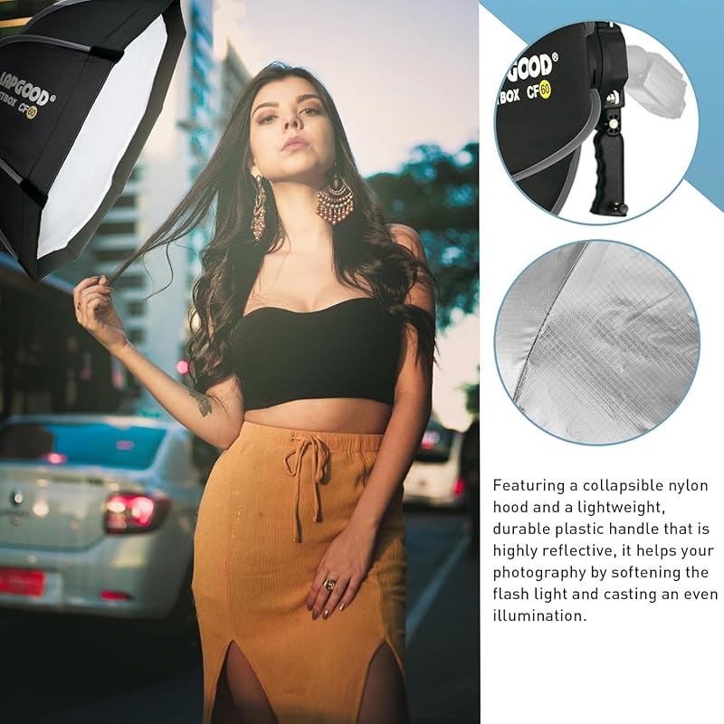 Октабокс 60 см, ручной складной софтбокс с сотовой решеткой, совместимый со стойкой Bowens V850II V850III V 860II-C/N/S/F, V860III-C/N/S/F/O,