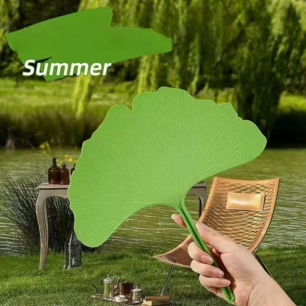 Durable Ginkgo Biloba Fan Artificial Summer Cooling Fan Portable Apricot Fan Summer
