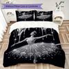 Glowing Dancer Pattern Bedding uilt Set uilt Cover Pillowcase Home Decoration Birthday Gift (1 * duvet cover + 2 * pillowcase without core)