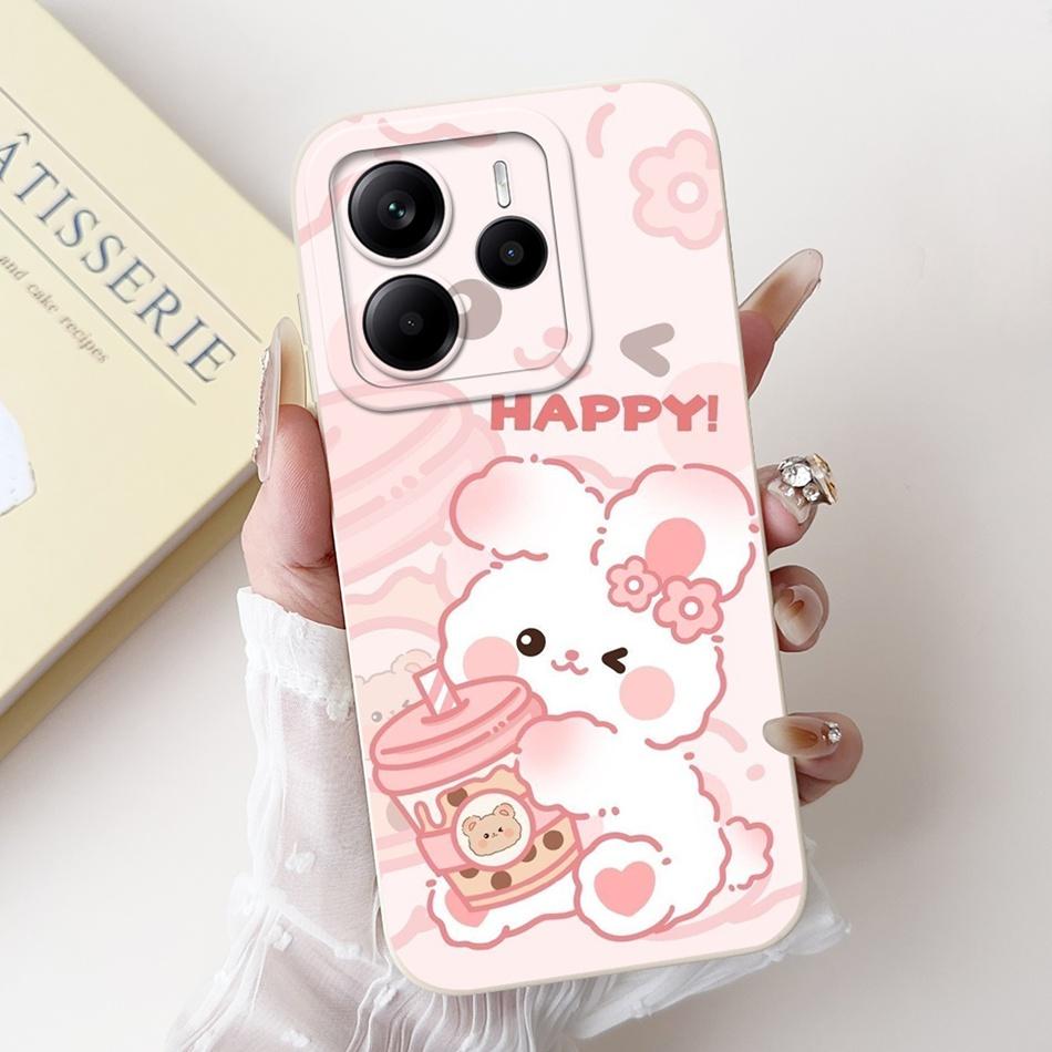 Для Xiaomi Redmi Note 14 5G Элегантный чехол для телефона с принтом подсолнуха и тюльпана Для Redmi Note14 5G Мягкие силиконовые противоударные чехлы