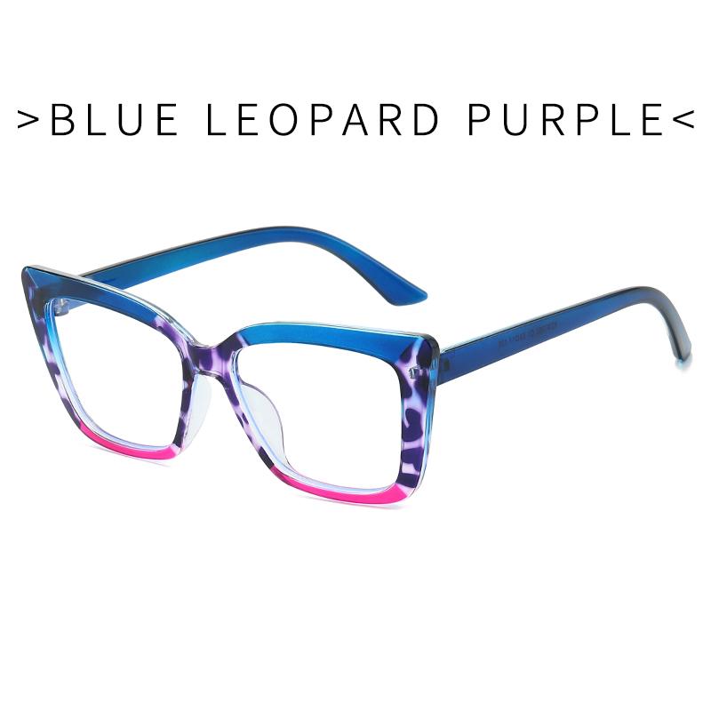 Cat Eye Anti Blue Light Glasses Retro Multi Color Block Fashion Decorative Glasses Clear Lens Computer Spectacles for Women