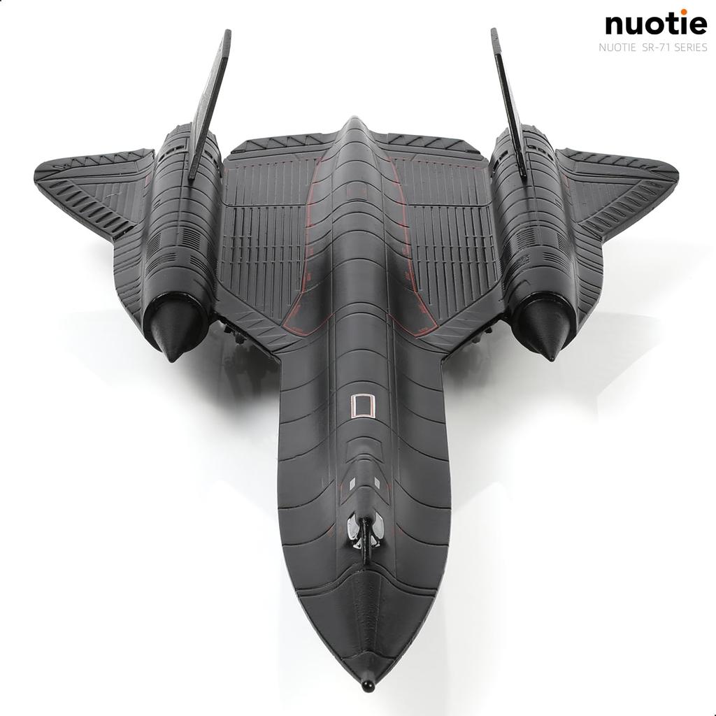 NUOTIE Blackbird 17972 Metal Diecast Aircraft Model with Stand US Air Force Cold War Fighter Alloy Model 1/200 SR-71A (64-17972)