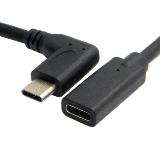 20cm USB 3.1 Type C Male To Female 90 Degree Right Angled Extension Data Cable