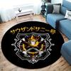 One Piece Jolly Roger Logo Round Area Rug Carpet Rug For Living Room Bedroom Sofa Playroom Decor Nonslip Floor Mat