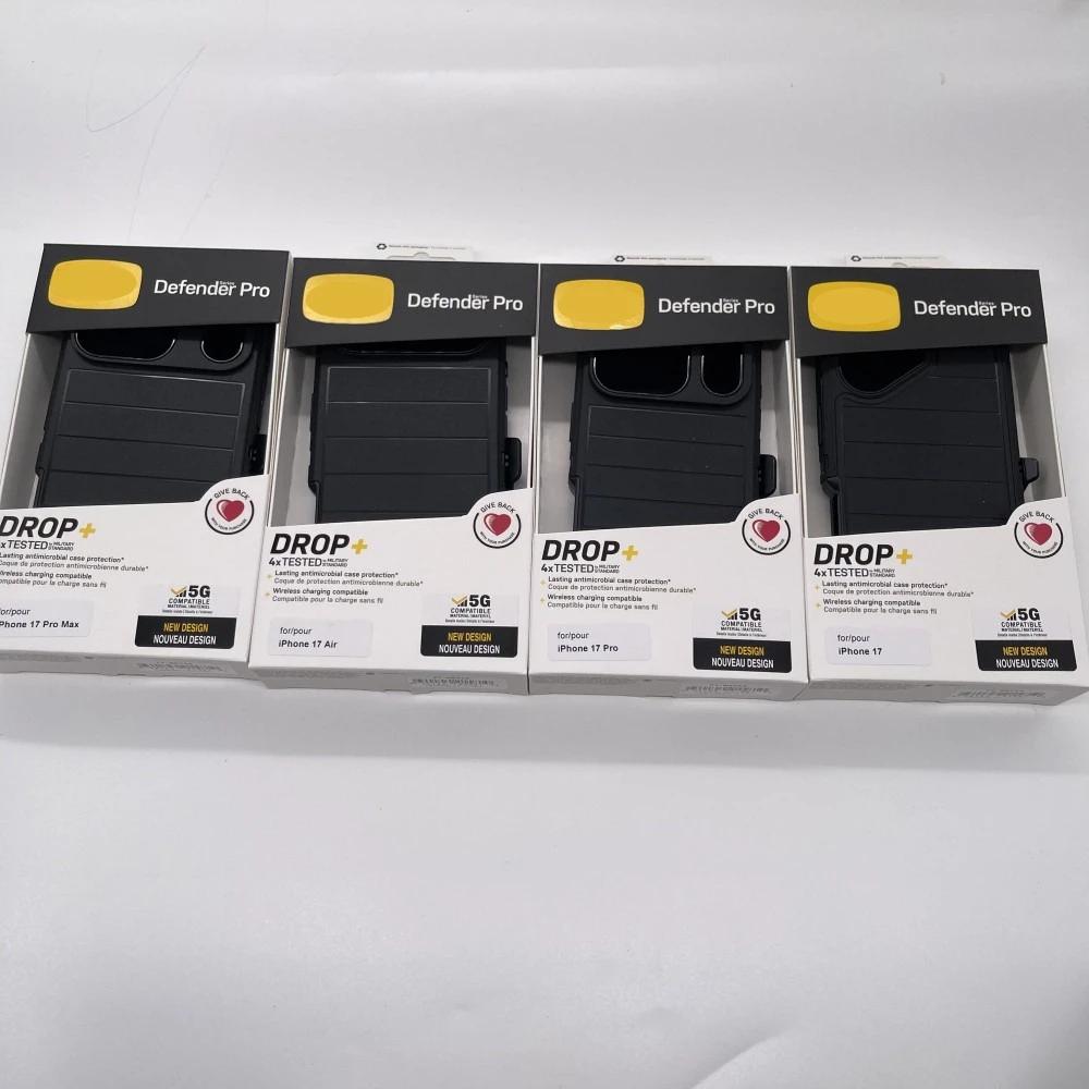 Чехол серии Defender Pro для iPhone 17 Pro Max Air 16 15 14 13 Официальный Оригинальный Ott BOX Защита камеры Противоударная крышка Клипса