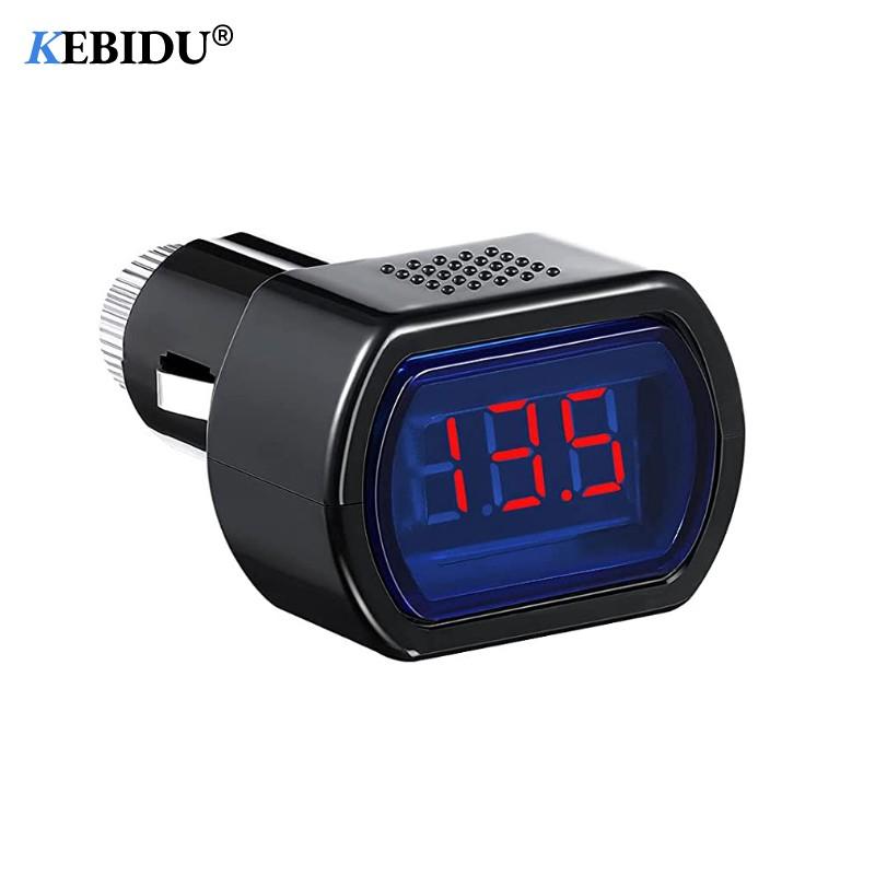 Вольтметр прикуривателя Портативный светодиодный цифровой дисплей Вольт-тестер Измеритель электрического напряжения для авто Автомобильный монитор батареи 8-30 В черный