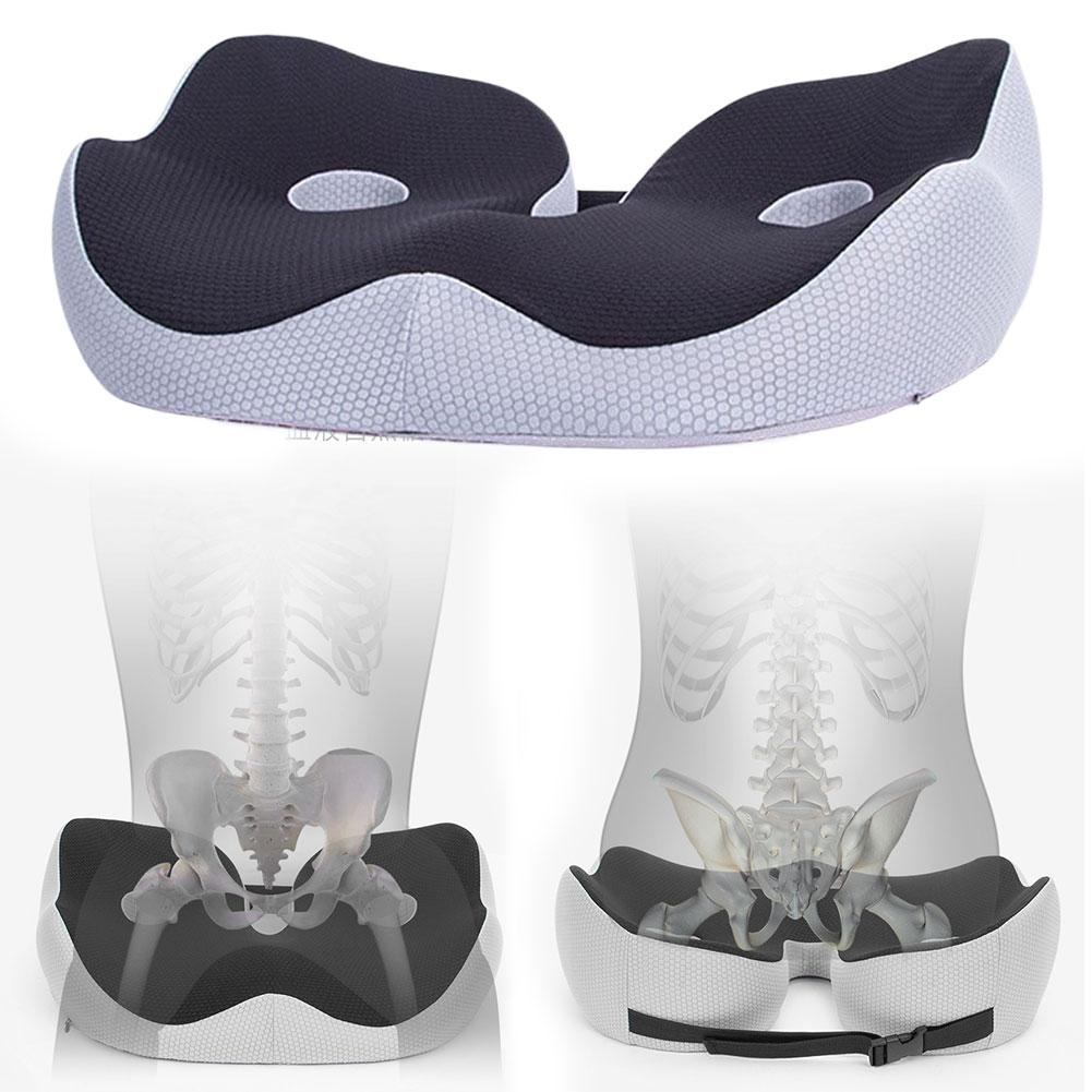 Подушка сиденья из пены с памятью, подушка-бублик, для облегчения давления, подушка для автомобильного сиденья, поддержка при ишиасе и боли в спине для поддержки при сидении в течение всего дня