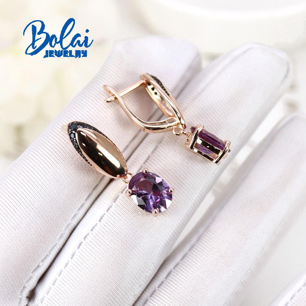 Новые серьги nano Alexander овальной формы 7*9 мм, драгоценный камень, стерлинговое серебро 925 пробы, розовое золото, модные изысканные украшения для женщин