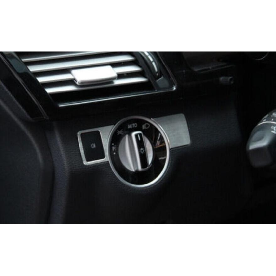 For Mercedes-Benz G-Class 2002-2018 Silver Alloy Headlight Button Control Cover