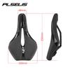 PLSELIS Mountain Bike Saddle Soft Short Nose Hollow Breathable Thick Sponge Textured Cycling Seat