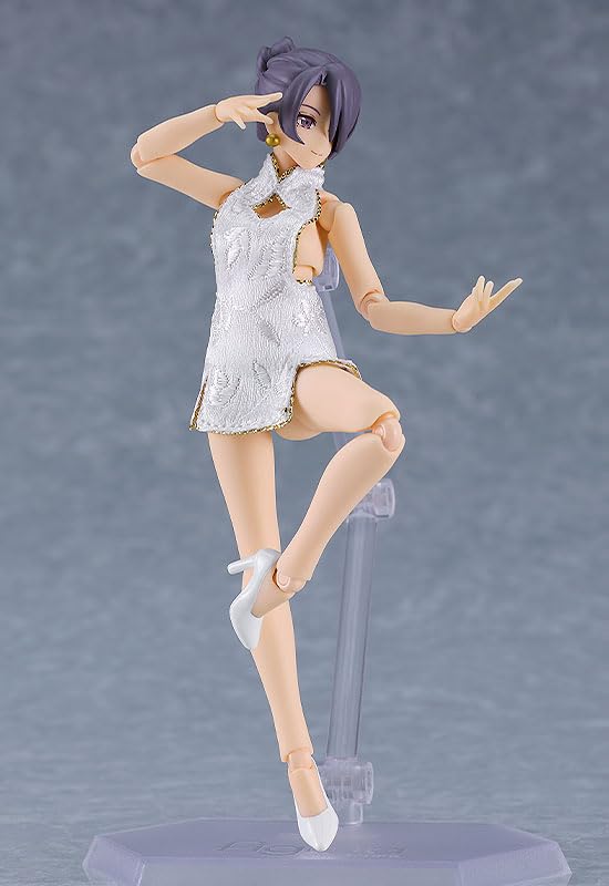 Figma женское тело с мини-юбкой китайское платье пластиковая раскрашенная подвижная фигурка [Мика] [белый] немасштабная