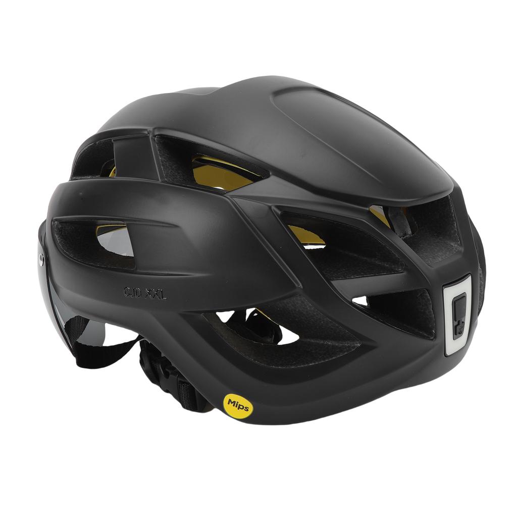 Велосипедный шлем с технологией MIPS, велосипедный шлем со светодиодной подсветкой и очками для горного и шоссейного велосипеда, черный