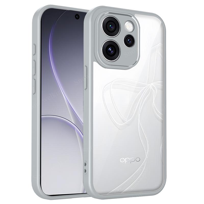 Прозрачный силиконовый чехол для Oppo Reno 15 Reno15 Pro F FS mini Max 15F 15C 15FS Reno15F Задняя панель из ПК Бампер из ТПУ Чехлы для телефона Обложка