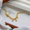 Elegant Enamel Gold Lucky Bead Hand Chain Sand Gold Granulation Dumpy Elephant Bracelet  Banquet