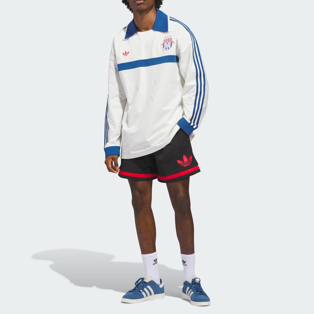 adidas Оригинальная Полоска Баскетбольной Площадки Свободная Повседневная Лонгслив Поло Унисекс Топы KB7521