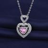 Женское ожерелье с подвеской в виде полого сердца, мерцающие стразы, регулируемая длина, украшения на шею, ежедневно