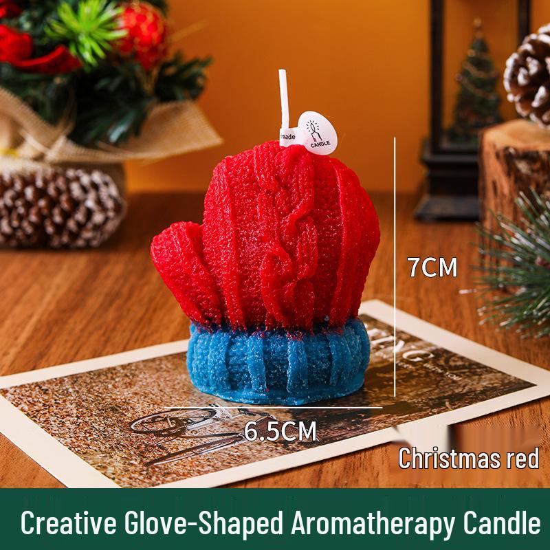 Festive Scented Candle: Christmas Gloves Ornament - Cute Holiday Gift for Healing Atmosphere