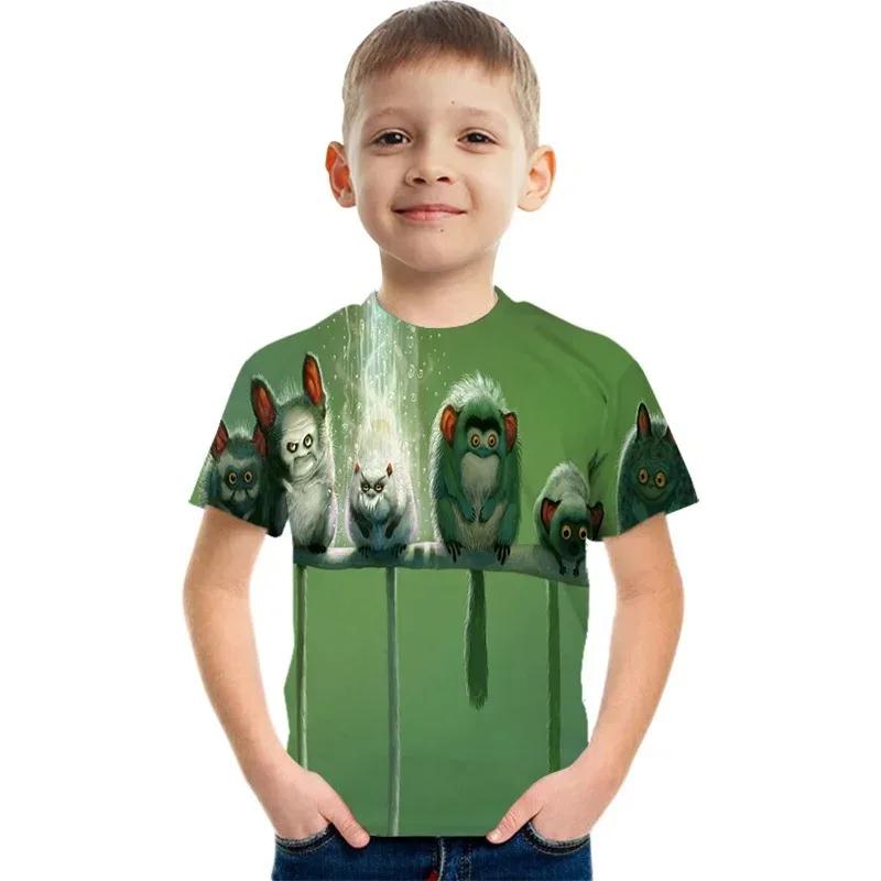 Футболки с 3d принтом «Солнечный медведь гризли», летняя забавная одежда, топ для маленьких мальчиков и девочек-подростков, рождественские футболки с леммингами, топы Camisetas