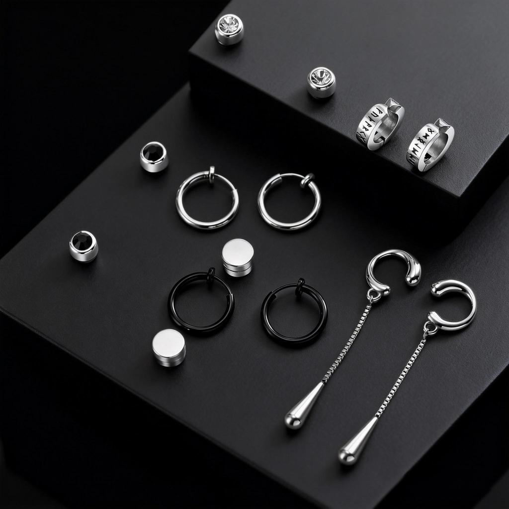 Модные Пирсинг-серьги-клипсы в виде круга в стиле Панк для мужчин и женщин, Магнитный маленький кафф на ухо, Хип-хоп Крутой зажим на козелок уха Унисекс