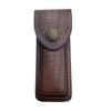 15 CM Foling Knife Holder Embossed Cowhide Scabbard Pocket Knife Cover Leather Sheath Case Camping Knife Holsters Belt Buckle
