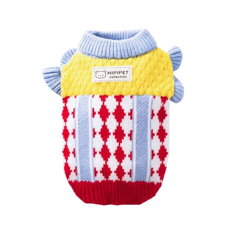 Knitted Pineapple Pet Sweater Cats Small Dogs - Warm Thick Winter Coat Soft Stretchy Wool Blend XS To XL
