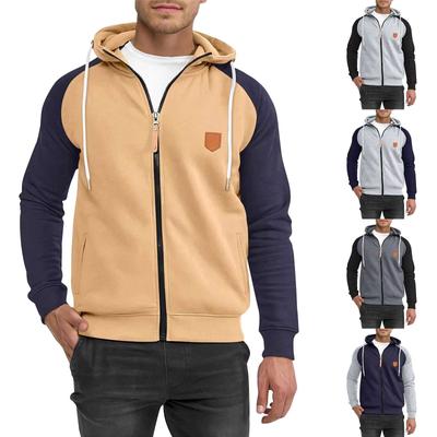 Мужская куртка на молнии, повседневная куртка-кардиган в стиле ретро с длинными рукавами