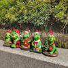 Christmas Grinch green hair Christmas tree old man resin decoration ornament